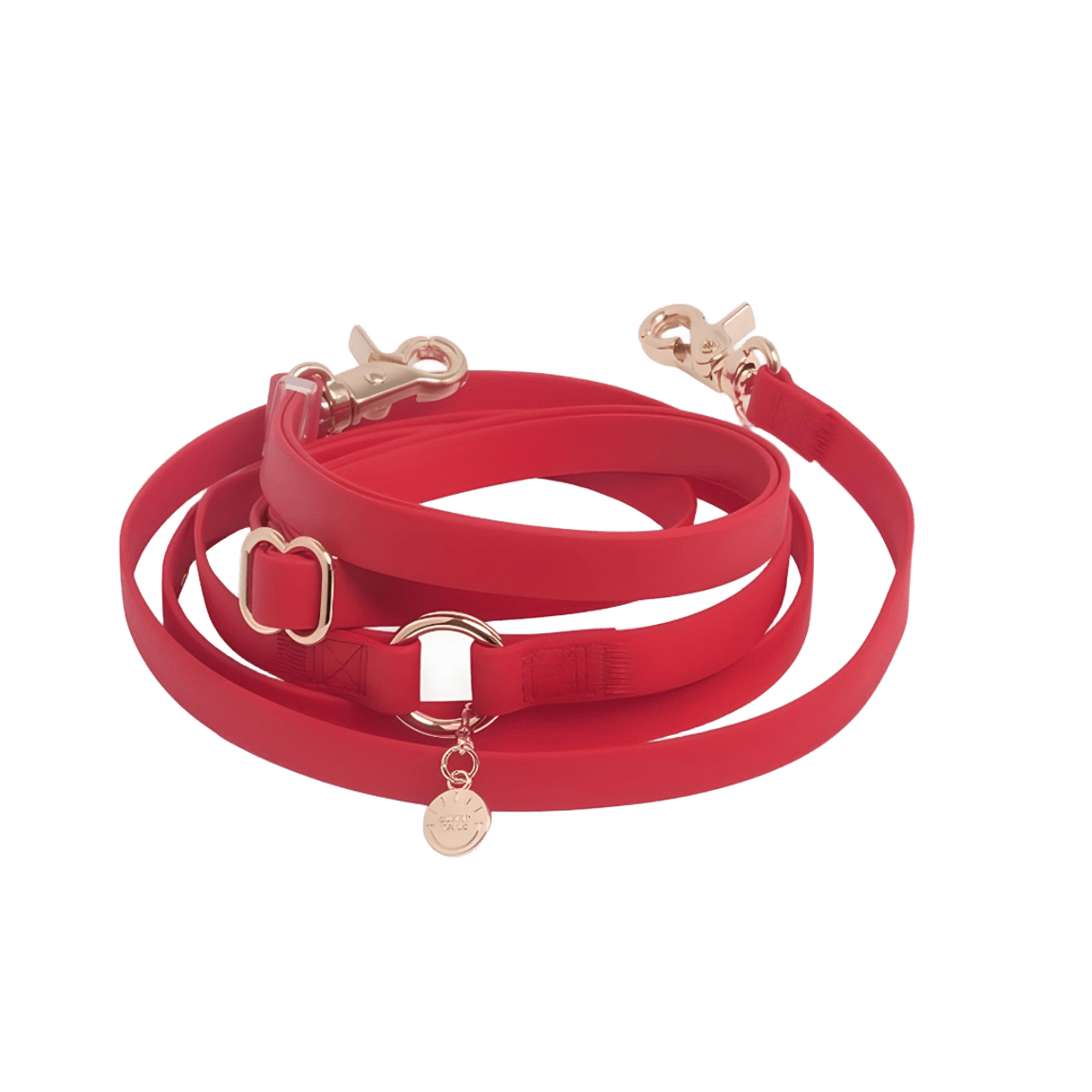 LAISSE IMPERMÉABLE MAIN LIBRE POUR CHIEN - ROUGE
