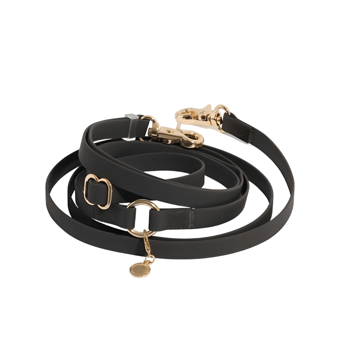 LAISSE IMPERMÉABLE MAIN LIBRE POUR CHIEN - NOIR
