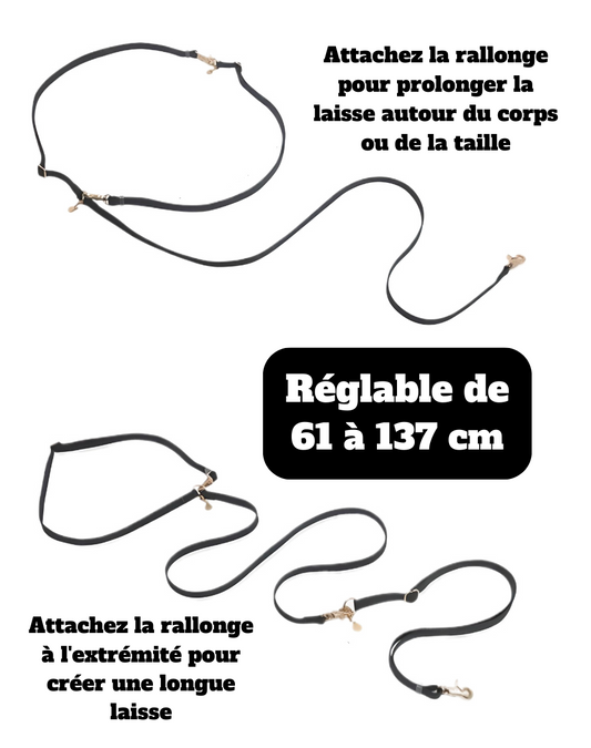 RALLONGE DE LAISSE POUR CHIEN - JAUNE