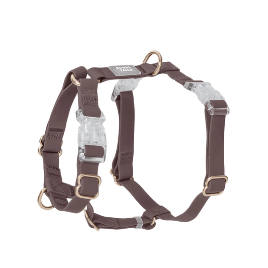 HARNAIS IMPERMÉABLE REGLABLE POUR CHIEN - MARRON