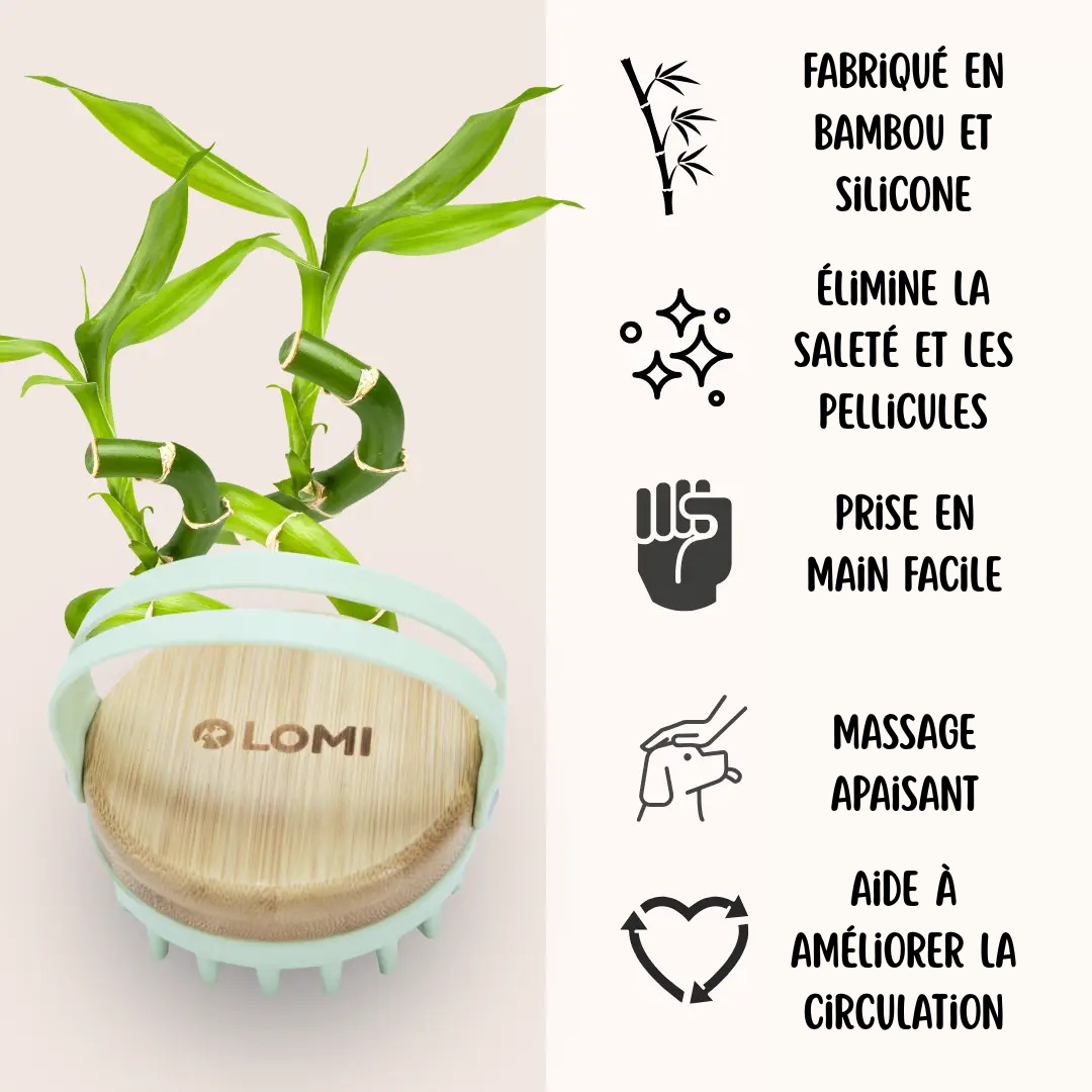 BROSSE DE MASSAGE EN BAMBOU