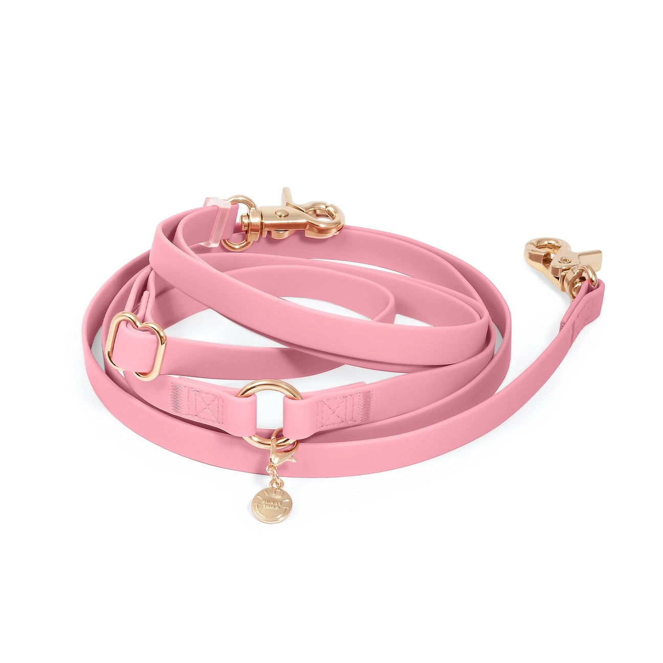 LAISSE IMPERMÉABLE MAIN LIBRE POUR CHIEN - ROSE
